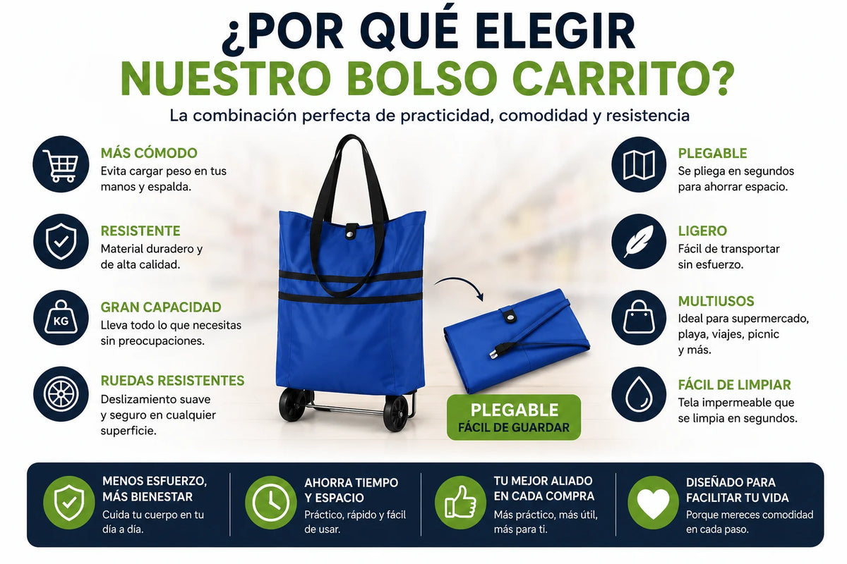 Por qué elegir el bolso carrito: comodidad, resistencia y practicidad