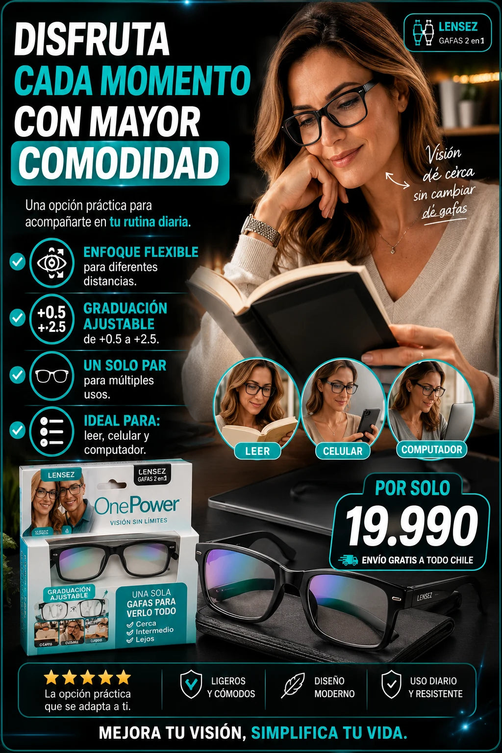 Usos de los lentes de enfoque flexible
